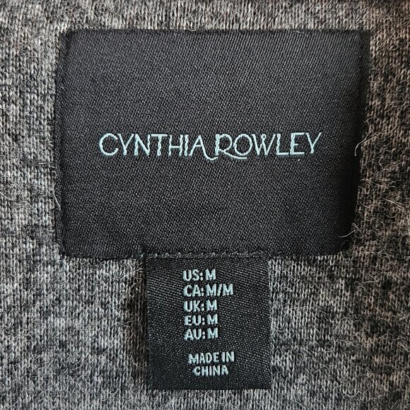 Cynthia Rowley Plaid Wool Coat Jacket Women's Grey Size M - Picture 4 of 7